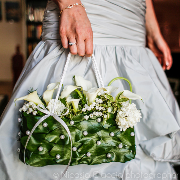 bouquet sposa a borsetta