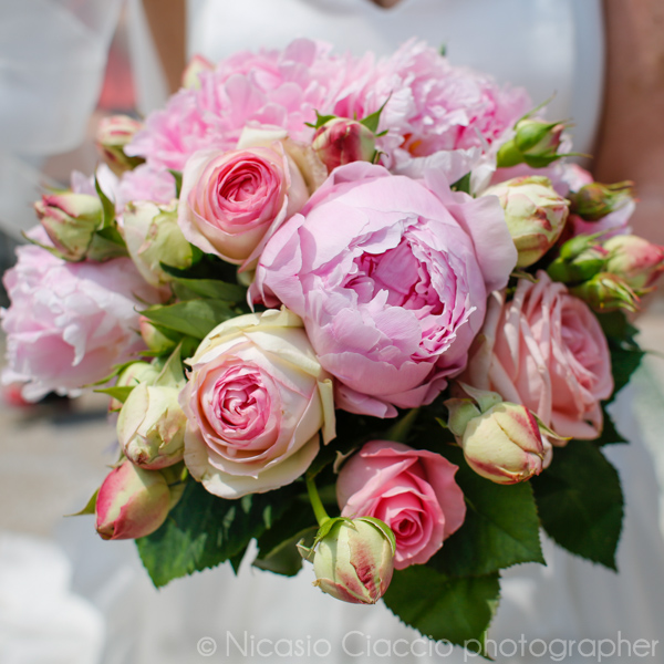 bouquet sposa peonie