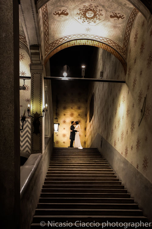 Matrimonio a Sant'Angelo Lodigiano foto dentro il castello