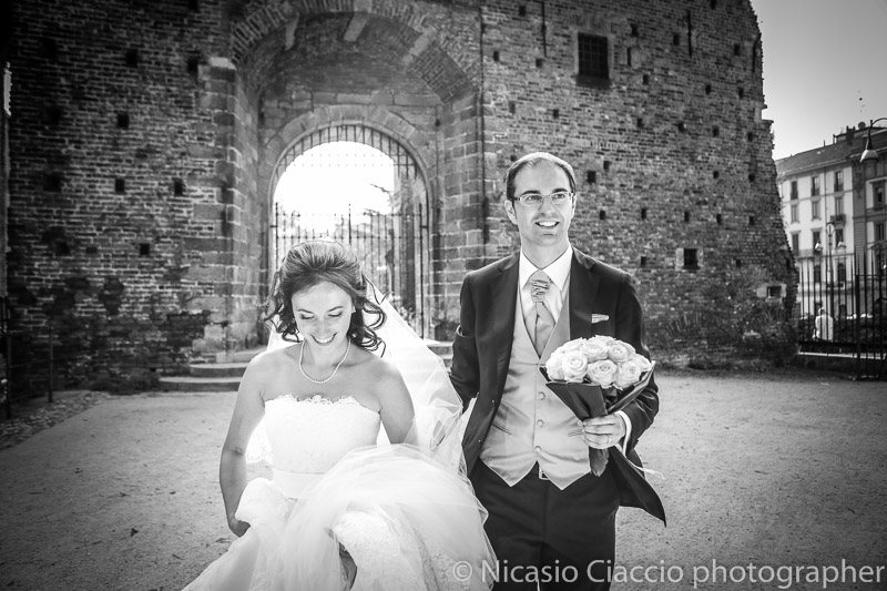 foto matrimonio-Milano-castello sforzesco