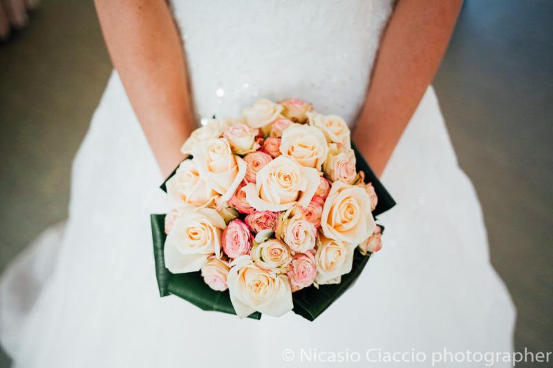 Bouquet Sposa Rose rosa varie tonalità